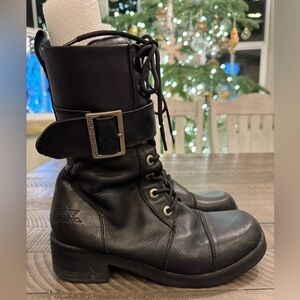 Harley-Davidson Motorcycle Jammie Black Leather Boots Women’s Size 9.5